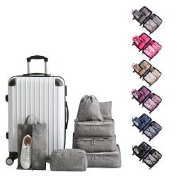 Wholesale 7pcs/set Portable Luggage Organizer Trip Waterproof Durable Suitcase Packing Cube Case Travel Organizer Storage Bags