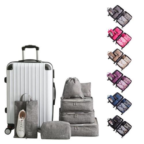 Wholesale 7pcs/set Portable Luggage Organizer Trip Waterproof Durable Suitcase Packing Cube Case Travel Organizer Storage Bags