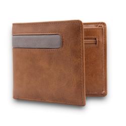 Vintage leather slim men wallet RFID blocking  men wallet  PU leather