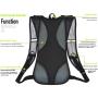 ZWY133 2024 Outdoor Running Cycling Hiking Backpack Nylon Waterproof Ultralight Water Bag New Safety Reflective Marathon Bag