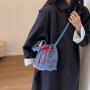 Direct Selling Korean Style Embroidered Drawstring Handbag 2024 New Single Shoulder Crossbody Bag Fashion Mini Bucket Bag