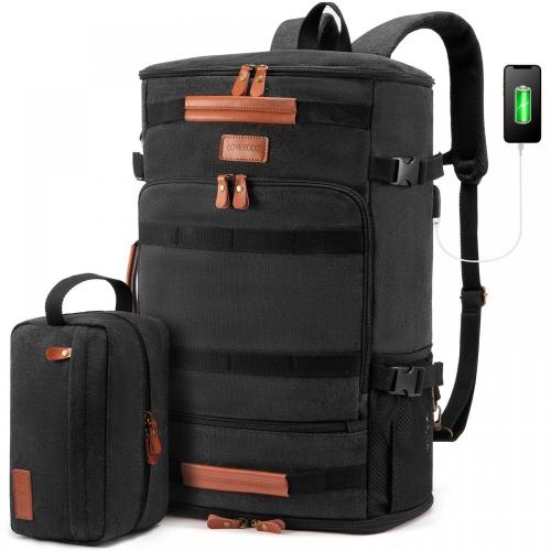 OEM 40L Vintage Canvas Rucksack Convertible Duffel Bag with Shoe Compartment for Men Women Carry On Travel Backpack For Hiking