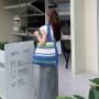 XL332 New Version Shoulder Bag Vintage Handmade Woolen Knitting Bag Lightweight Ladies Tote Bag Imported Shopping Handbag