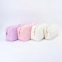 Keymay Winter Eco Friendly Women Cosmetic Pouch Bag Custom Makeup Zipper Stand Organizer Pouch Corduroy Toiletry Bag