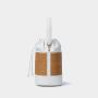 New Design Wholesale Summer Casual Vacation Straw Crossbody Bags Vintage PU Straw Women's Seaside Bucket Bag