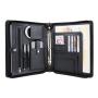 A4 Size PU Vegan Leather Document Zipper Padfolio Folder Office Resume Folder