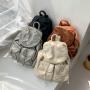 Luxury PU Leather Women Backpacks Casual Travel Ladies Back Pack Zipper Drawstring Multiple Pockets Simple Women's Backpacks
