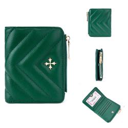 ZR618 Women's Short Wallet Fashion Girl Lovely Buckle Cross Wallet Horizontal Square Card Holder Handbag Coin Purse Zero Wallet