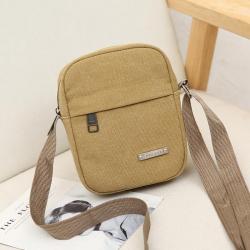 Retro men's canvas single shoulder crossbody bag, simple and trendy men's canvas bag