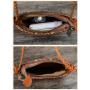 Hand Woven Genuine Leather Phone Pouch Bag Shoulder Bag for Women