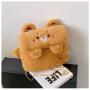 The new cute plush beacon bag dumb doll shoulder bag female hairy messenger bag