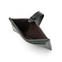 Slim Crocodile Embossed Leather Top Grain Cowhide Id Card Holder Wallet Colorful Macaroon With Press Button Closure Holder