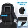 LOVEVOOK Stylish Quilted Backpacks Purse Business Work Travel College Bookbag with USB Black 15.6 inch Laptop Backpack for Women