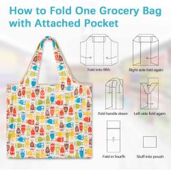 Durable and Machine Washable Reusable Grocery Bags 10 Pack Foldable Large Capacity Cloth Tote Shopping Bags