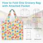 Durable and Machine Washable Reusable Grocery Bags 10 Pack Foldable Large Capacity Cloth Tote Shopping Bags