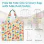 Durable and Machine Washable Reusable Grocery Bags 10 Pack Foldable Large Capacity Cloth Tote Shopping Bags