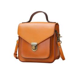 2024 Custom Vegetable Tanned Leather Messenger Satchel Bag For Women Handbag