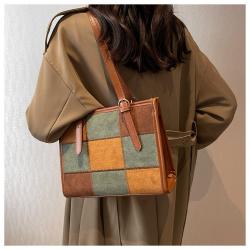 Wholesale Large Capacity Women'S Bags Shoulder Bag Pure Color Leather Crossbody Bags For Women  Fashion bolsas para mujer