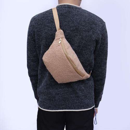 Keymay RTS Fast Shipping Sports Fleece Teddy Fanny Pack Waist Bag Everywhere Belt Bag Running Belt Waist Bag