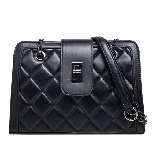 KBW277  Hot Sale PU Professional Black Leather Chain Women Shoulder Crossbody Bags Luxury Handbag For Ladies Famous Brands