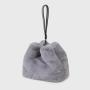 2024 Custom Faux Mink Fur Bucket Bag Handbag For Women Luxury Purse With Shoulder Strap