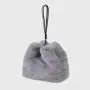 2024 Custom Faux Mink Fur Bucket Bag Handbag For Women Luxury Purse With Shoulder Strap