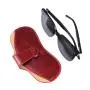 Custom 2024 Oiled Waxed Genuine Leather Glasses Bags Fashion Handbag Sun Glass Pouch