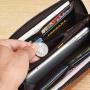 ZR865 New Fashion Long Slim Men's Wallet PU Retro Simple Handheld ID Card Bag Youth Leisure Phone Multi functional One Piece Bag