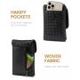 Custom Quality Woven Cell Phone Bag Small Purses Wallet Phone Pouch with Adjustable Strap PU leather Crossbody Bags for Women
