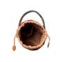 2024 European and American Style Personalized Round Split Leather Braided Bucket Bag For Women Trendy Ladies Bucket Bags
