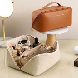 Organ pillow makeup bag large capacity travel cosmetic organizer portable handbag PU waterproof wash bag