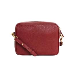 Leather zipper camera bag women's leather square crossbody shoulder bag strap bag
