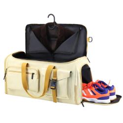 Custom Logo 2 in 1 Hanging Suitcase Suit Travel Bags with Shoe Pouch Carry On Convertible Garment Duffle Bag