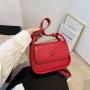 Simple Fashion Solid Color Saddle 2024 New French Niche Female Net Red With A Single Shoulder Crossbody Bag Bag