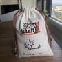 13*18 cm Logo printed Custom Cotton drawstring Pouch Bag for Promotion