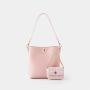 Factory Custom Luxury Portable Pu Handbag Women Crossbody Bags Female Bucket Tote Bag With Lovely Pouch