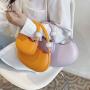 Solid color embroidery sac a main leather handbags women hand bag custom logo bag for girls