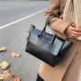ZWY095 New Simple Solid Color PU Leather Tote Bag Wholesale Fashion Business Waterproof Women Handbag Work Student Organizer Bag