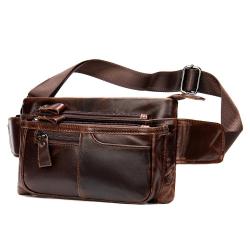 ZWY309 Men Vintage Genuine Leather Chest Bag Wholesale Daily Travel Practical Crossbody Bag Waterproof Hot Selling Waist Pack