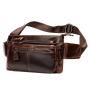 ZWY309 Men Vintage Genuine Leather Chest Bag Wholesale Daily Travel Practical Crossbody Bag Waterproof Hot Selling Waist Pack