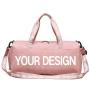 custom logo black overnight sport gym bag waterproof designer handbags for women girls travel duffle bag