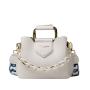 New Fashionable Woman Bag Custom Soft PU Leather Tote Square Cross Body Bag  Hand Carry Commuting Bucket Bag