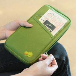 HR245 Multifunctional Card Handheld Bag Polyester Travel Passport Ticket Holder Organizing Bag Unisex Soft ID Card Storage Bag