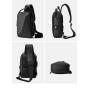 ZF199 Slanting Cross-body Bag Men EVA  Shoulder Chest Bag Simple Waterproof Wear-resistant Fashion Business USB Port