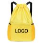 BSCI Factory Custom Bundle Pocket Drawstring Training Backpack Waterproof Travel Daypack Gym Sport Draw String Back Bag