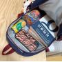 ZR835 Schoolbag New Backpack Fashion High Capacity Unisex Computer Laptop Bag Nylon High School Students Letter Backpack Trend