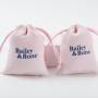Customized Suede Jewelry Pouch Luxury Pink Suede Gift Bag Drawstring Earring Pouch Bag