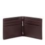 Custom Brown Extra Capacity Slim Fold Money Clip with 6 Credit Card Slots Wallets Leather Men