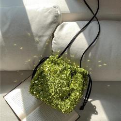 Spring New Cross body bucket handbags for women luxury glitter drawstring bags clutch bag evening bags luxury designer purses