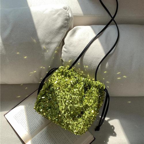 Spring New Cross body bucket handbags for women luxury glitter drawstring bags clutch bag evening bags luxury designer purses